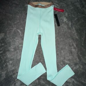 NWTs Carbon38 Printed Band High Rise 7/8 Ribber Leggings Size XS in Icy